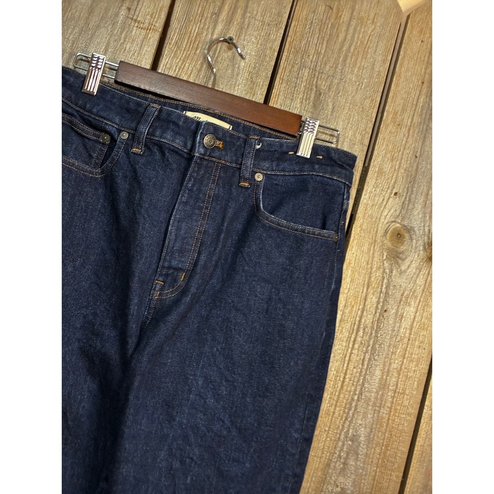 Madewell Curvy 90s Straight Leg Jeans Dark Indigo Blue Denim Size 30